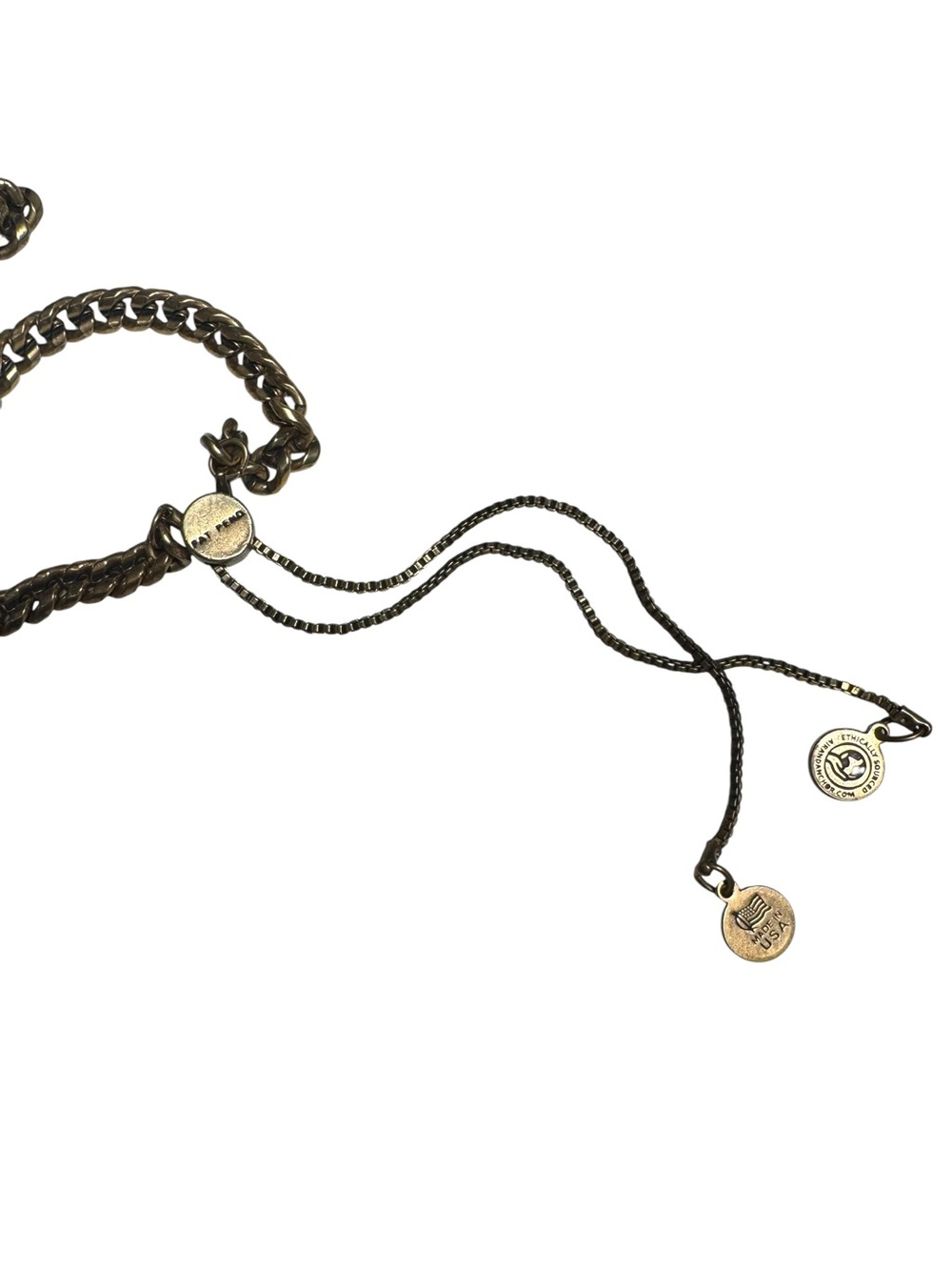 Air & Anchor Button Bolo Style Adjustable Chain Necklace - Picture 7 of 11